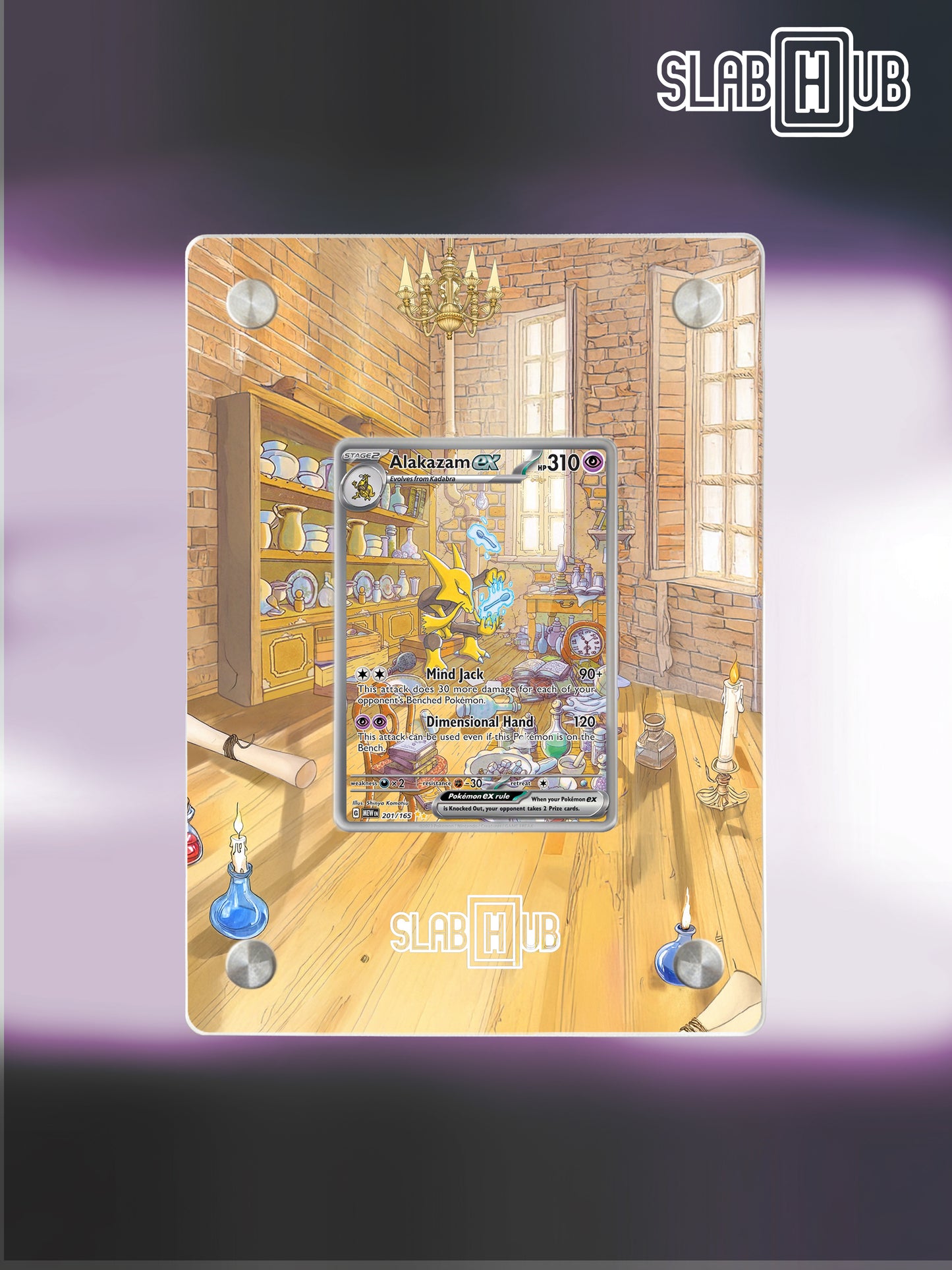 Alakazam ex MEW 201/165 | 151 | Slab Hub Edition