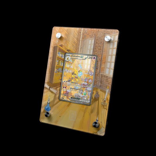 Alakazam ex SlabHub display frame – three-quarter view