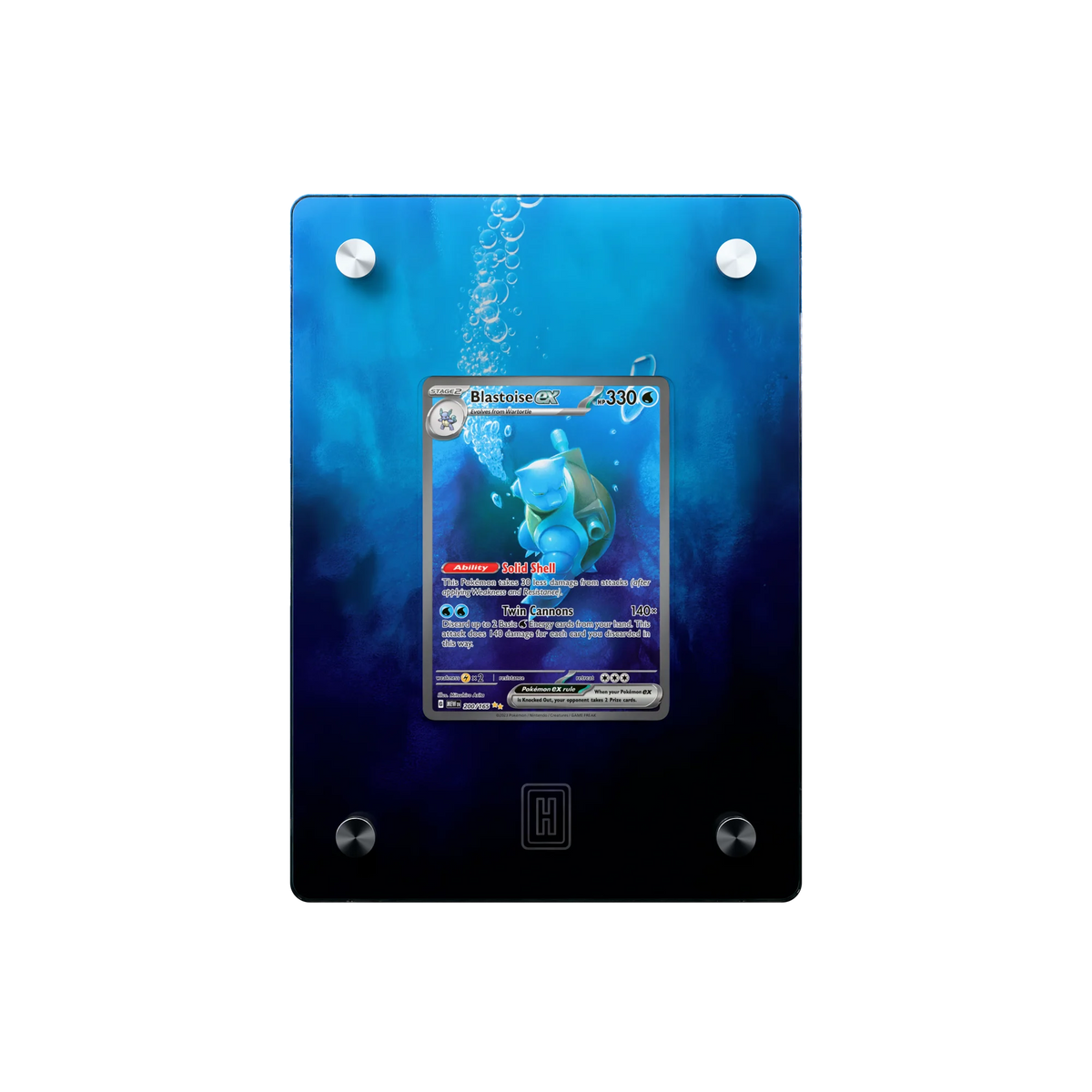 Blastoise ex SlabHub display frame – front view