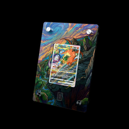 Charizard VSTAR SlabHub display frame – three-quarter view
