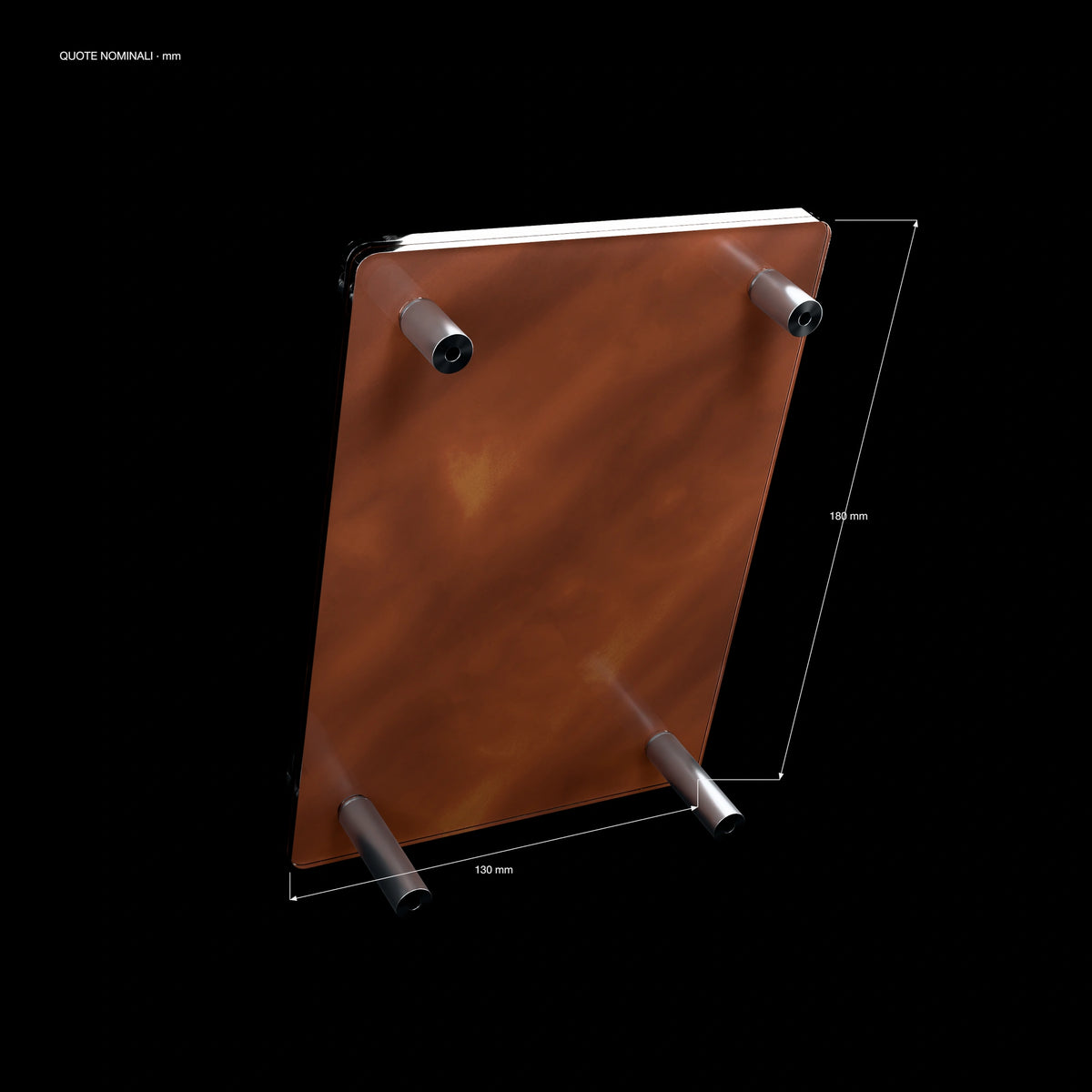 Charmeleon SlabHub display frame – back perspective view