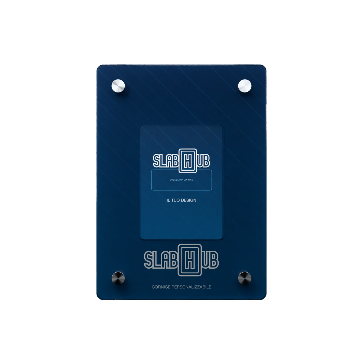 Custom SlabHub display frame – front view