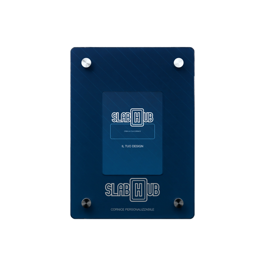Custom SlabHub display frame – front view