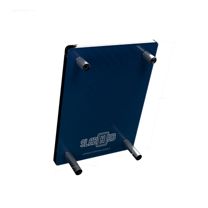 Custom SlabHub display frame – back perspective view