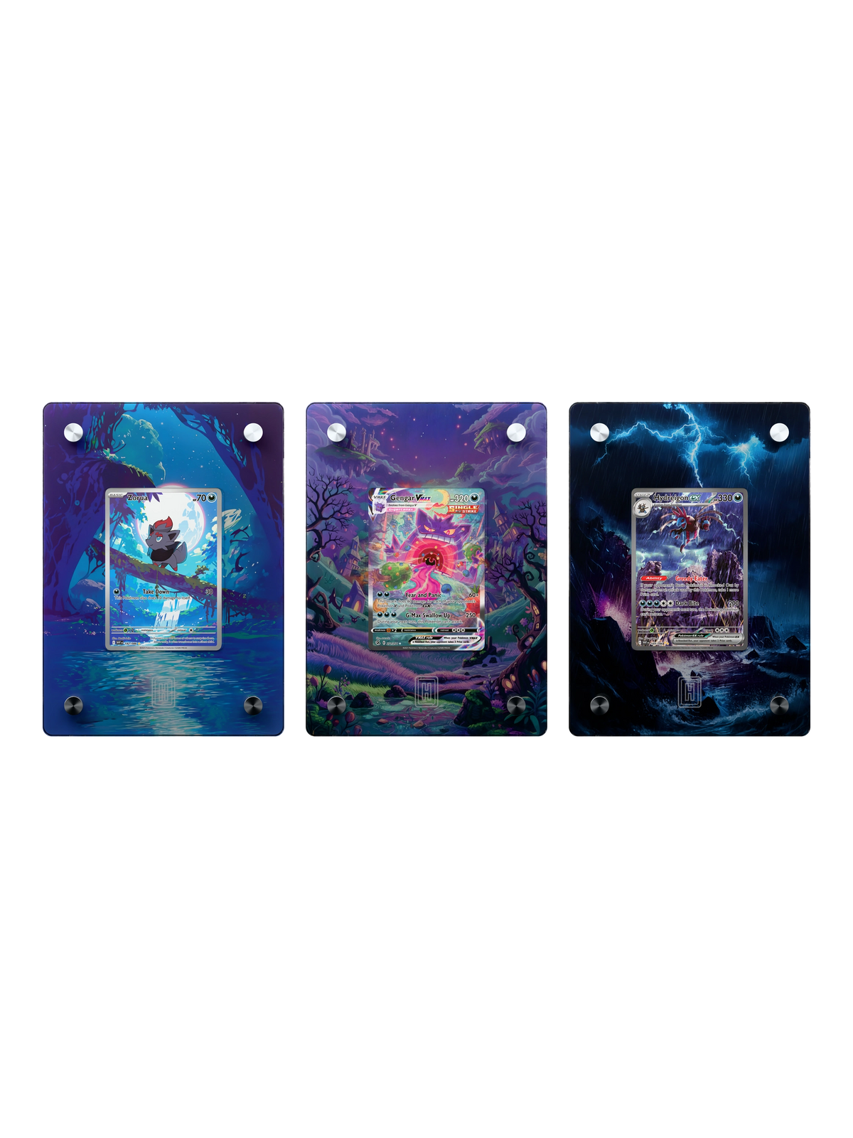 Bundle cornici SlabHub Trio Oscuro Halloween – vista frontale