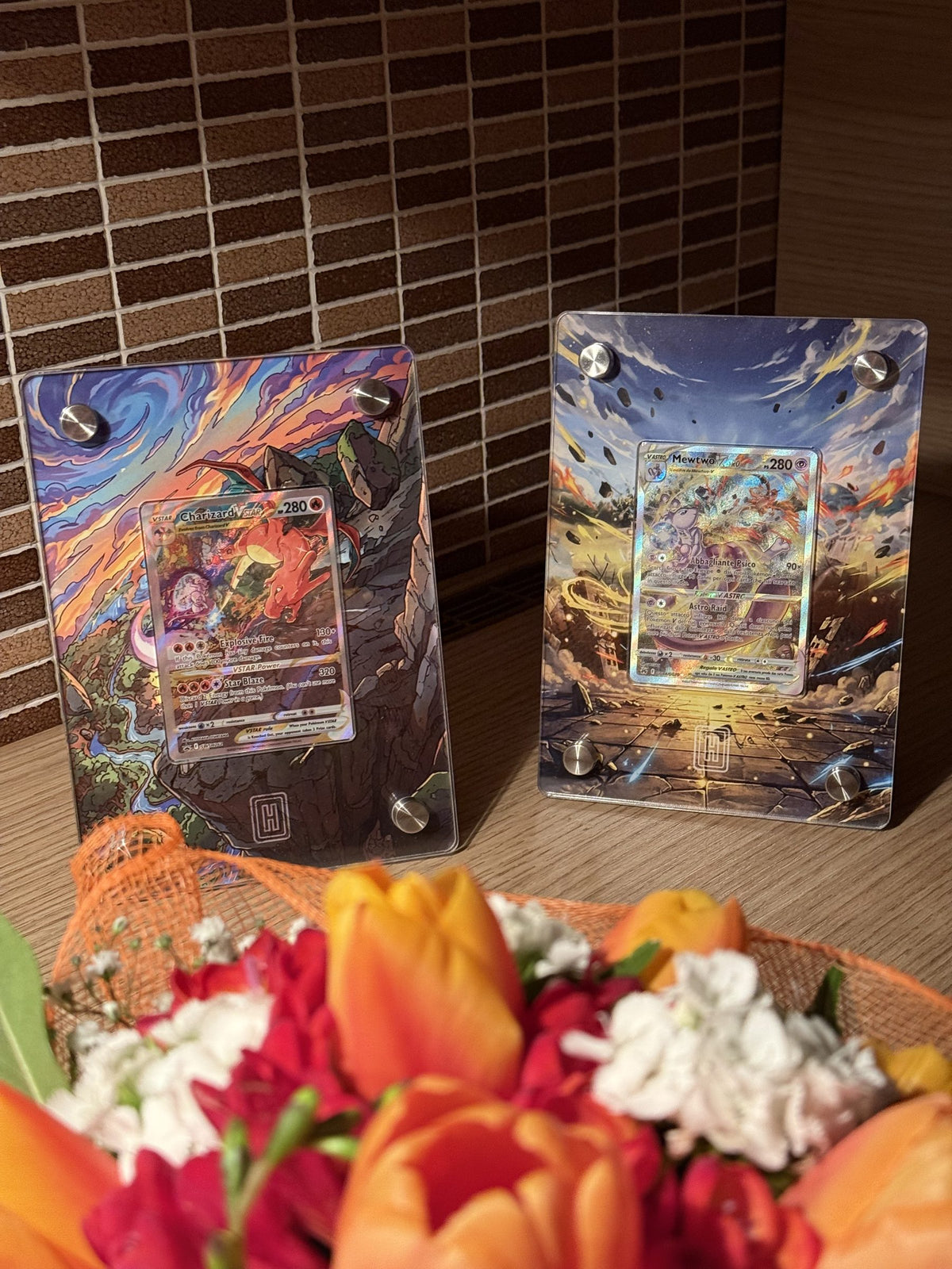 SlabHub frame – Eternal Rivalry – Mewtwo & Charizard