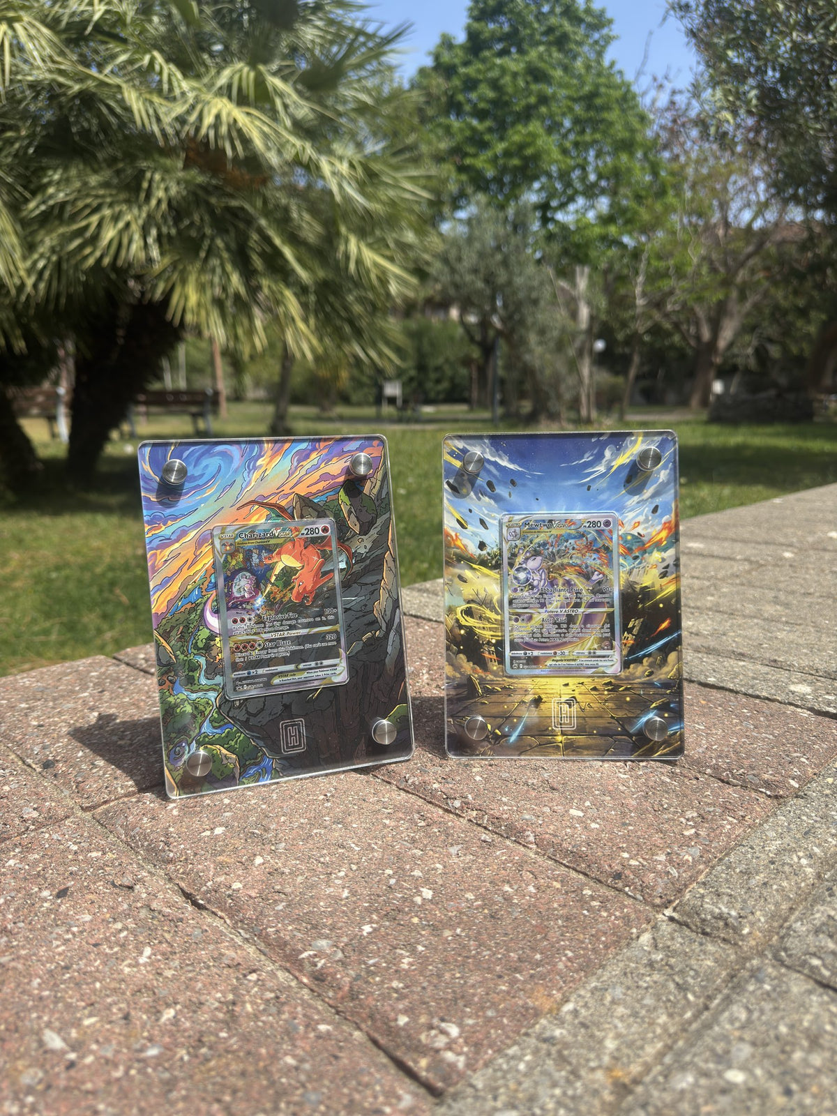 SlabHub frame – Eternal Rivalry – Mewtwo & Charizard