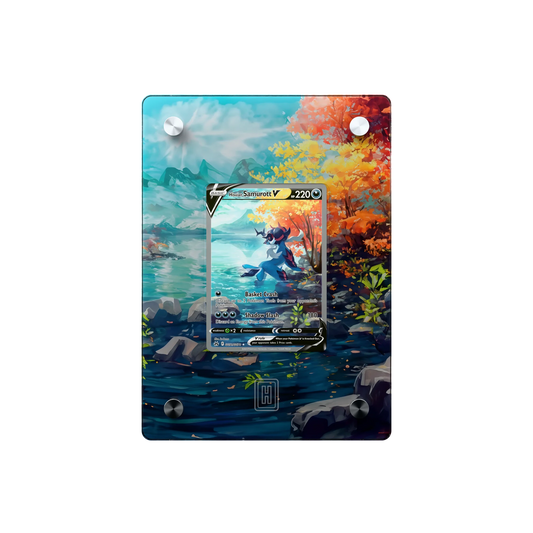 Hisuian Samurott V SlabHub display frame – front view