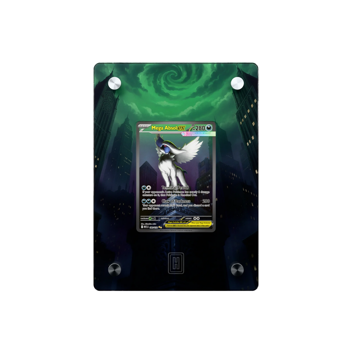 Mega Absol ex SlabHub display frame – front view