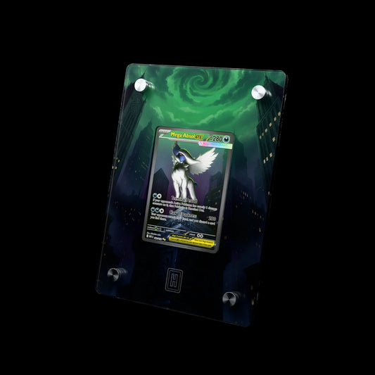Mega Absol ex SlabHub display frame – three-quarter view