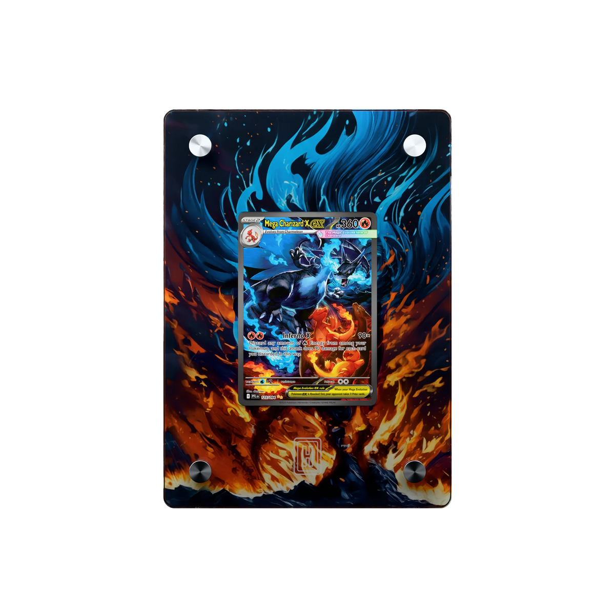 Mega Charizard X ex SlabHub display frame – front view