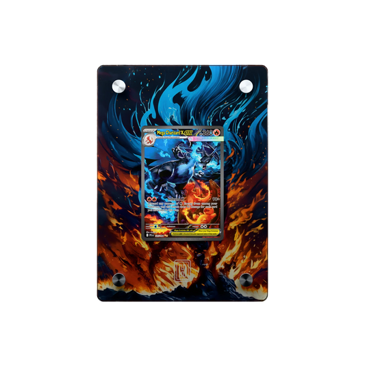 Mega Charizard X ex SlabHub display frame – front view