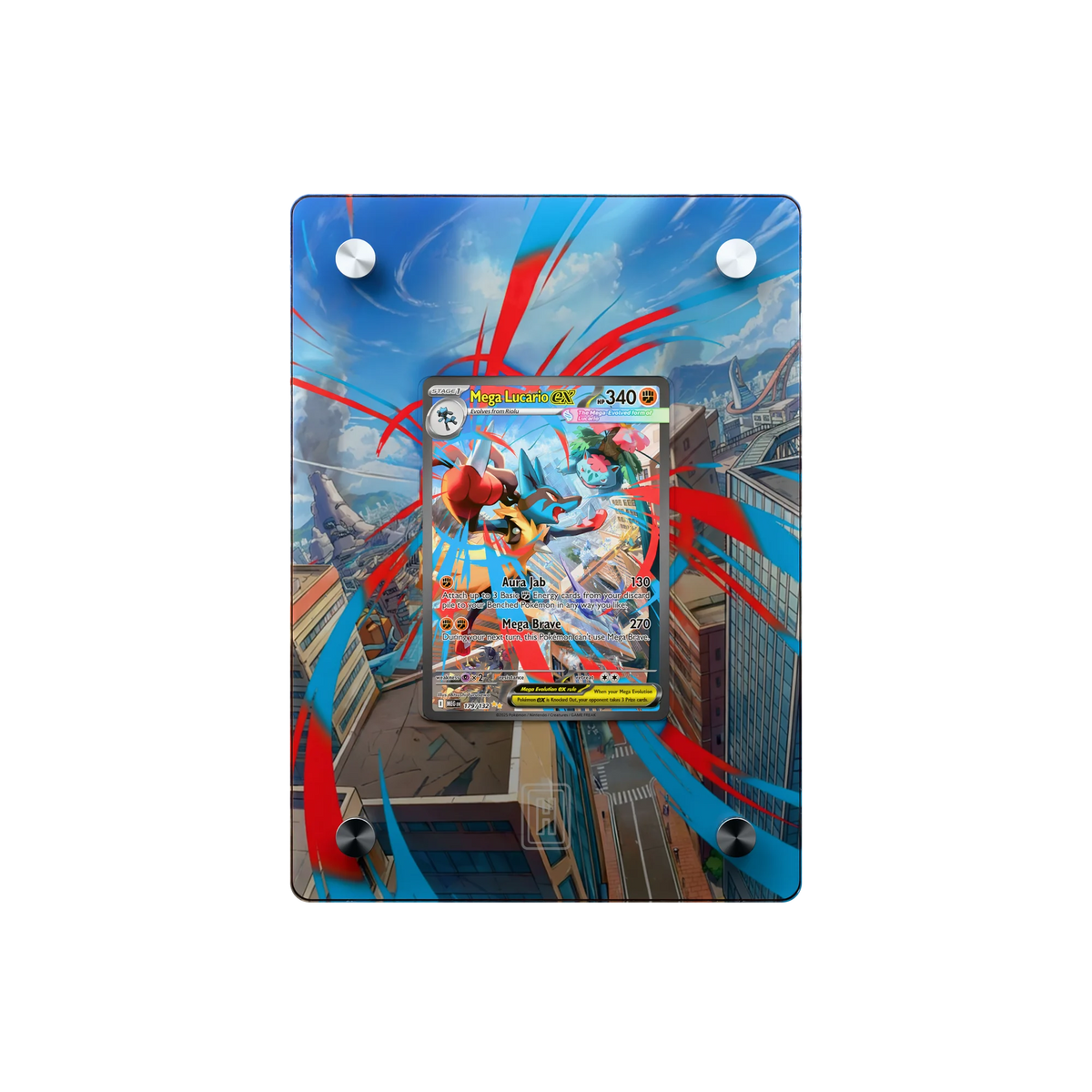 Mega Lucario ex SlabHub display frame – front view