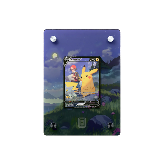 Pikachu V SlabHub display frame – front view