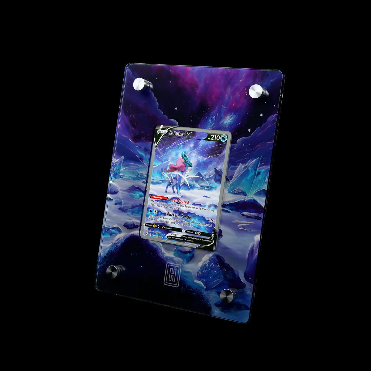 Suicune V SlabHub display frame – three-quarter view