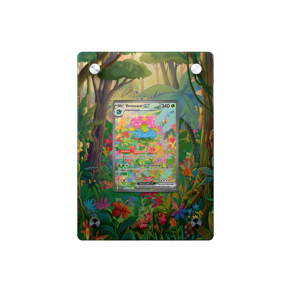 Venusaur ex SlabHub display frame – front view